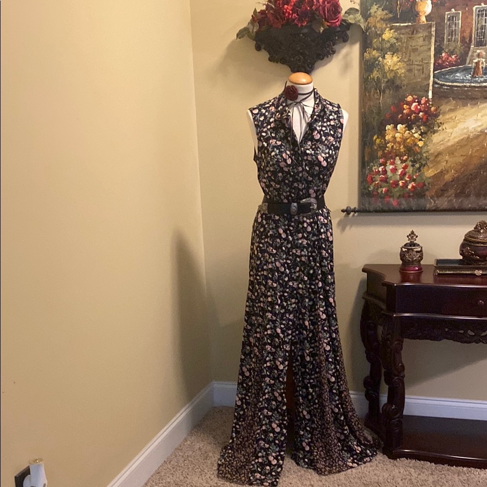 Floral Black Maxi Dress